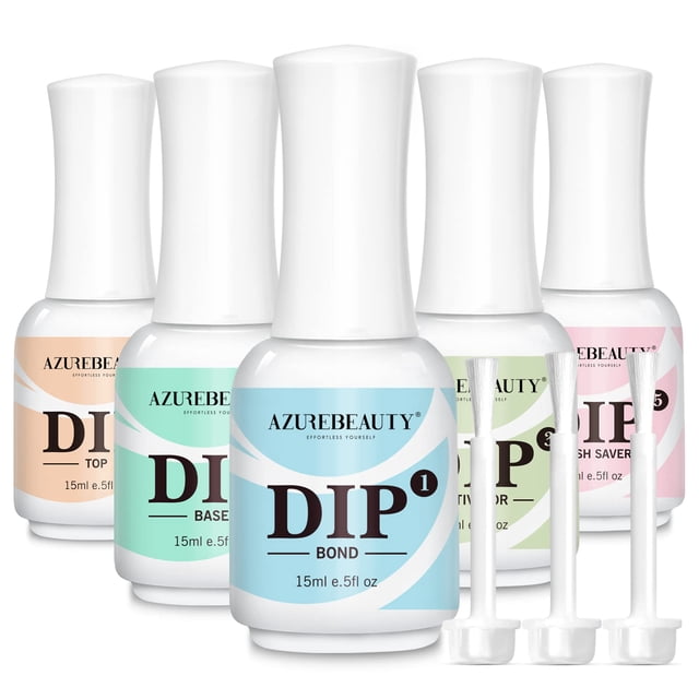 Set líquido en polvo para inmersión AZUREBEAUTY, 15 ml/0.5 oz, 5 unidades