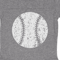 thumbnail image 3 of Inktastic Distressed Baseball in White Boys or Girls Baby Bodysuit, 3 of 4