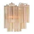 thumbnail image 2 of ADD-303-AG-AM Crystorama Lighting Addis - 2 Light Wall Sconce-14.5 Inch Tall and 14.5 Inch Wide-Aged Brass Finish-Amber Glass Color, 2 of 8