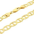 thumbnail image 4 of Nuragold 14k Real Yellow Gold Solid Mariner 7.5mm Chain Anchor Link Bracelet (7"-9") Italian Jewelry for Men, 4 of 10