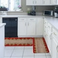 thumbnail image 3 of Kitchen Rug Mat Christmas Bells Pine Tree, Set of 2, Anti-Fatigue Non-Skid Washable Kitchen Runner Rugs, Rustic Wood Soft Comfort Rug for Kitchen, Floor Home, Front of Sink, Laundry, 3 of 5