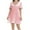 Pink, variant on Nightgowns for Women,Ladies Ribbed Fabric Solid Color Straight Neck Lace Long Sleeve 1 Piece Maxi Sleep Dress