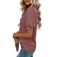 thumbnail image 7 of Enjoytime Shirts for Women Puff V-Neck Short Sleeve Blouses 2026 Summer Trendy Business Casual Plus Size Tops, 7 of 7