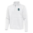 thumbnail image 2 of Men's Antigua White Seattle Kraken Twist Quarter-Zip Pullover Jacket, 2 of 3
