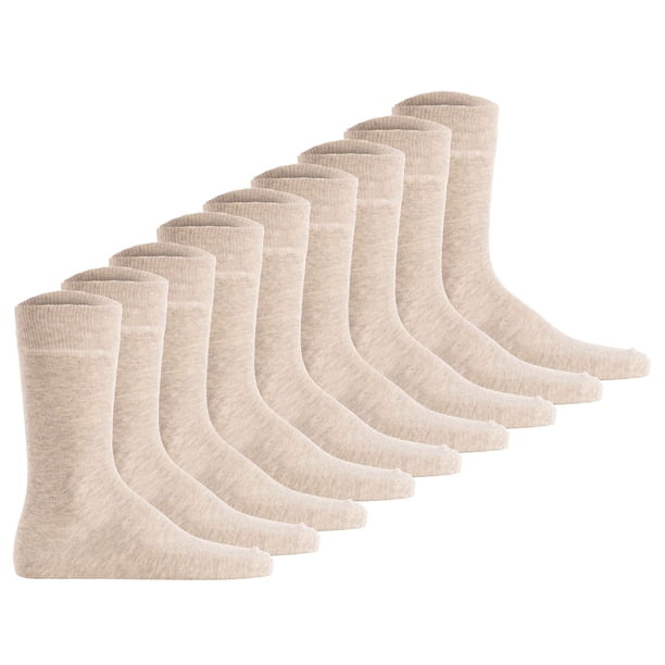 Hudson Calcetines deportivos unisex, paquete de 9 - Simply, calcetines básicos, unicolor Beige jaspeado 39-42