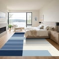 thumbnail image 3 of ODIKA 2'x3' Machine Washable Non-Slip Area Rug, Geometric Navy Blue High Traffic Rug, Blue, 1053398, 3 of 7