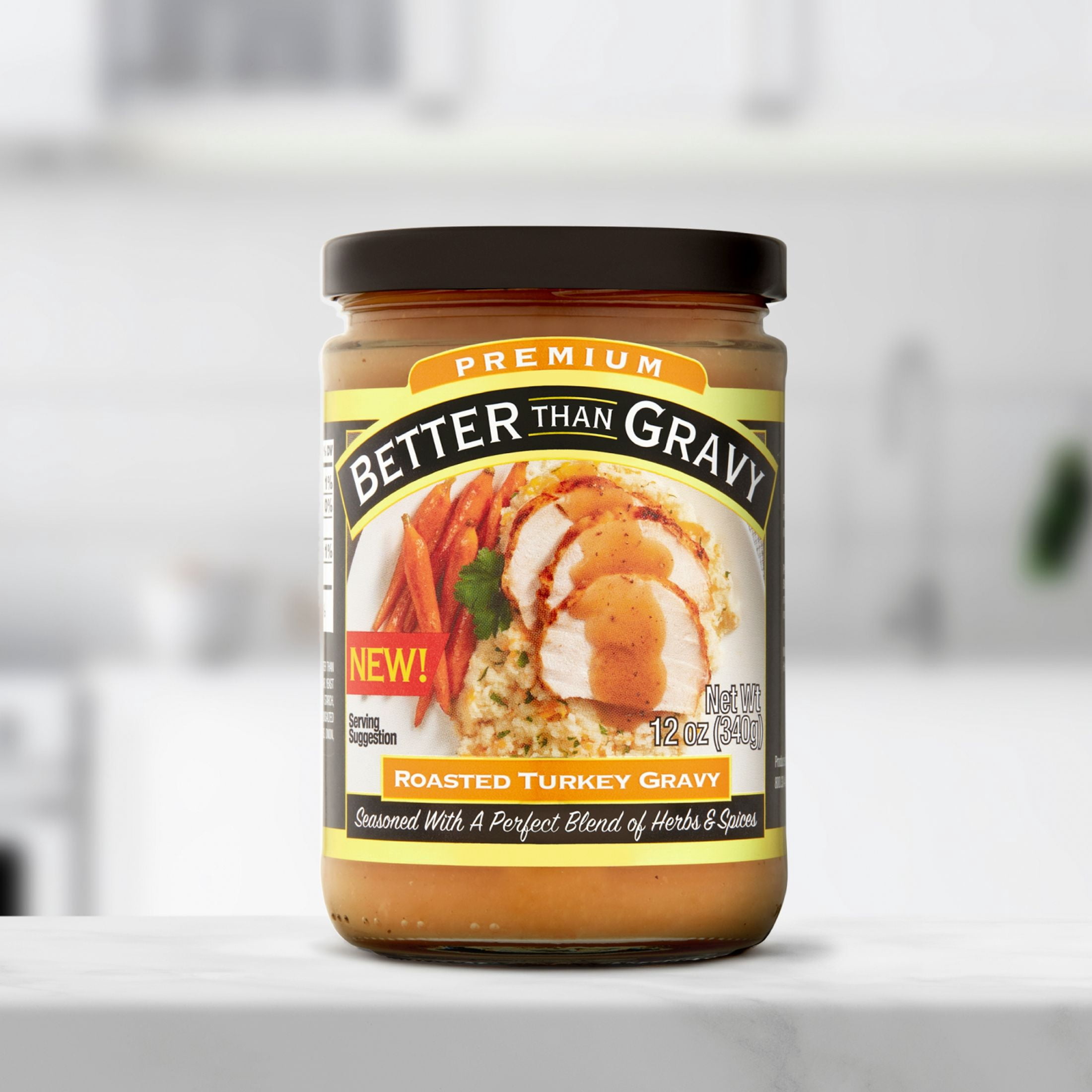 (3 pack) Better Than Gravy, Premium Roasted Turkey Gravy, Shelf-Stable, 12 oz Jar
