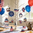 thumbnail image 5 of Yakvarog 4th of July Wooden Ornaments, 12Pcs Red White Blue Hanging Patriotic Ornaments for Tree, Festival Wood Ornaments for Party, Home, Tree, Tiered Tray 4th of July Decorations, 5 of 6