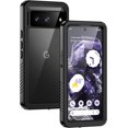thumbnail image 1 of KOMI Pixel 8 Case, IP68 Waterproof Dustproof Case with Built-in Screen Protector, Rugged Full Body Shockproof Protective Clear Cover for Google Pixel 8 6.2 Inch, Black, 1 of 5