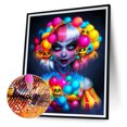 thumbnail image 1 of Cuadros Decorativos 5D bricolaje taladro redondo completo diamante pintura payaso muñeca Kit decoración del hogar (V3127) Wdftyju embutido en tela, 1 of 8