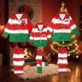 thumbnail image 6 of qolati Christmas Family Matching Pajamas Silk Satin Long Sleeve Button Down Sleepwear Sleep Pants Holiday Pjs Loungewear Set Xmas Printed Festival Party Family Christmas Pajamas Matching Sets, 6 of 8