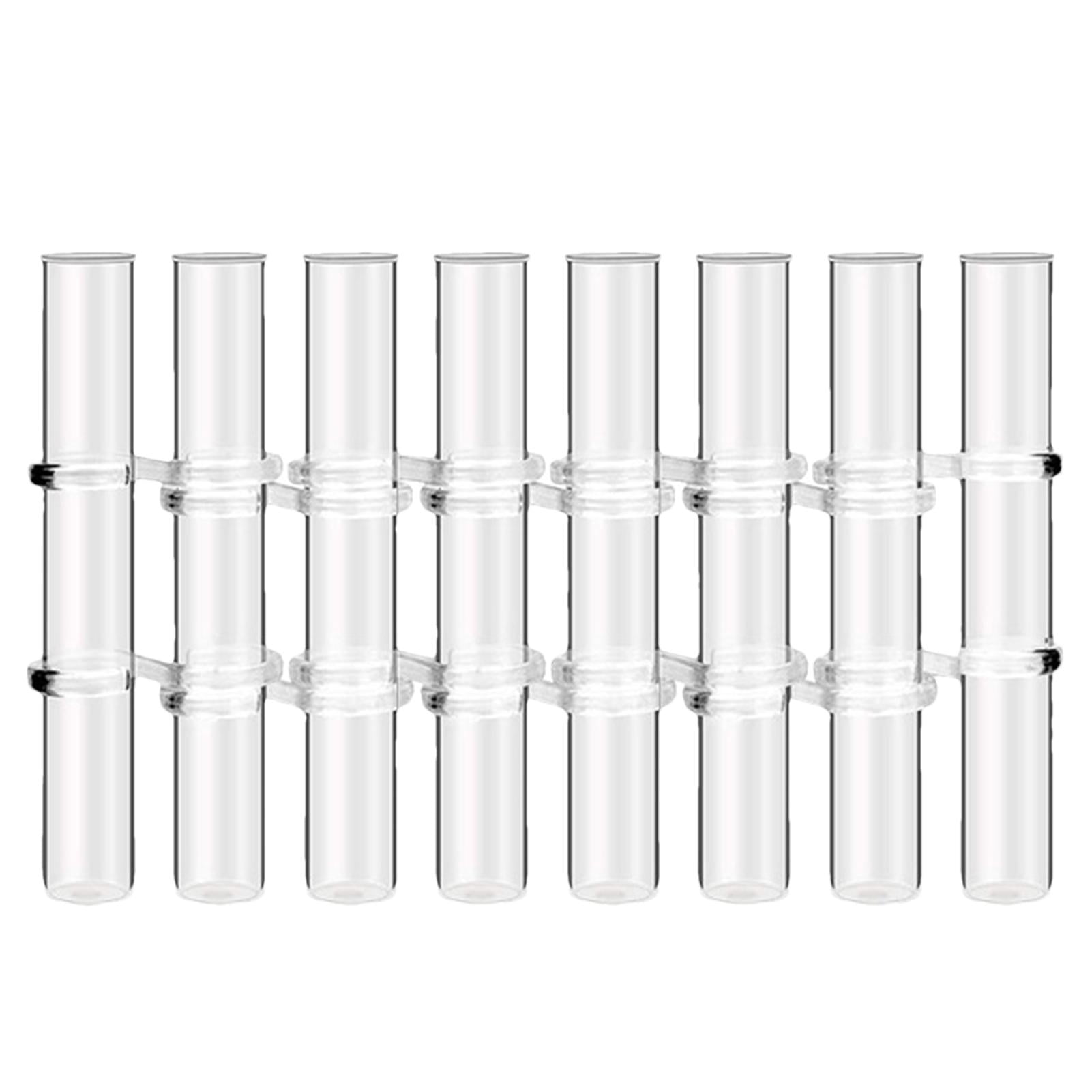 Hinged Flower Vase 8Pcs/6Pcs Transparent Table Vases Glass Flower