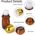 thumbnail image 3 of 1oz  Glass Roll- Bottles 1OZ  Glass Deodorant Roll- Bottle (Includes Plastic Roller Ball & 2 Openers) Perfume Roll- Bottle Deodorant Container Suitable for Essential Oils (4-Pack), 3 of 6