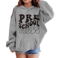 thumbnail image 2 of Girls Hoodie Size 6 Kids Girls Sports Shirt Boy Girl Casual Solid Color Cartoon Letter Print Hoodie Pullover Sweatshirt with Pocket for Teen Z0F-Grey, 130, 2 of 5