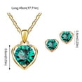 thumbnail image 3 of Jewelry VerPetridure Crystal Pendant Necklace Earrings Jewelry Combination Ladies Jewel, 3 of 3