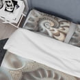 thumbnail image 4 of Designart "Spiraling White Fractals II" Modern Geometric Bedding Covert Set - Abstract Geometric White Abstract Bed Set With 2 Shams, 4 of 6