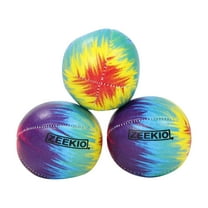 Zeekio Tie Dye Festival Juggling Ball Set - 120g - Beginner to Pro - Set of 3 (Rainbow Burst)