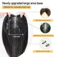 thumbnail image 2 of Lotfon Real Human Hair Toppers for Women with Thinning Hair Hair Loss Cover Gray Hair (Near Black), 2 of 13