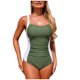 thumbnail image 3 of TaTaai Adjustable Camisole Floral Bikini, Women's Color Block Sports Swimsuit with High Cut Design, Two Piece Set for Beach and Pool Activities Gift, 3 of 8