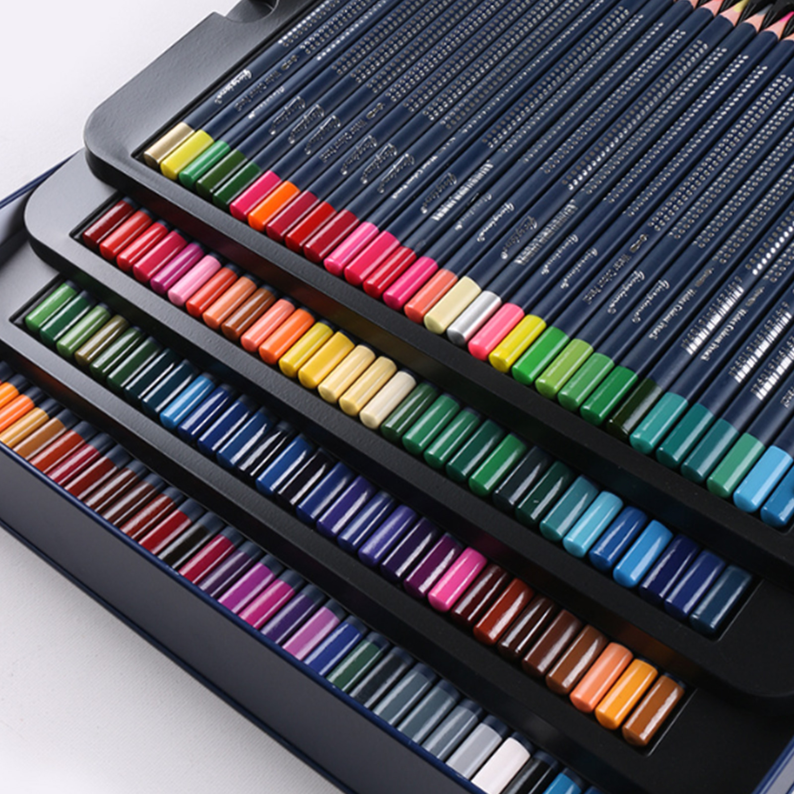 Watercolor Pencil Set With Fine Brush Coloring Pencils in Metal Case Artist Coloured Pencil For Coloring Sketching