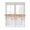 Orange White, variant on Half Window Curtain 36 Inches Long, Orange Botanical Window Treatment Curtain Drapes, Watercolor Leaf Fall Thanksgiving Small Tier Curtains for Bathroom Over Sink, 27.5"x36", 2 Panels