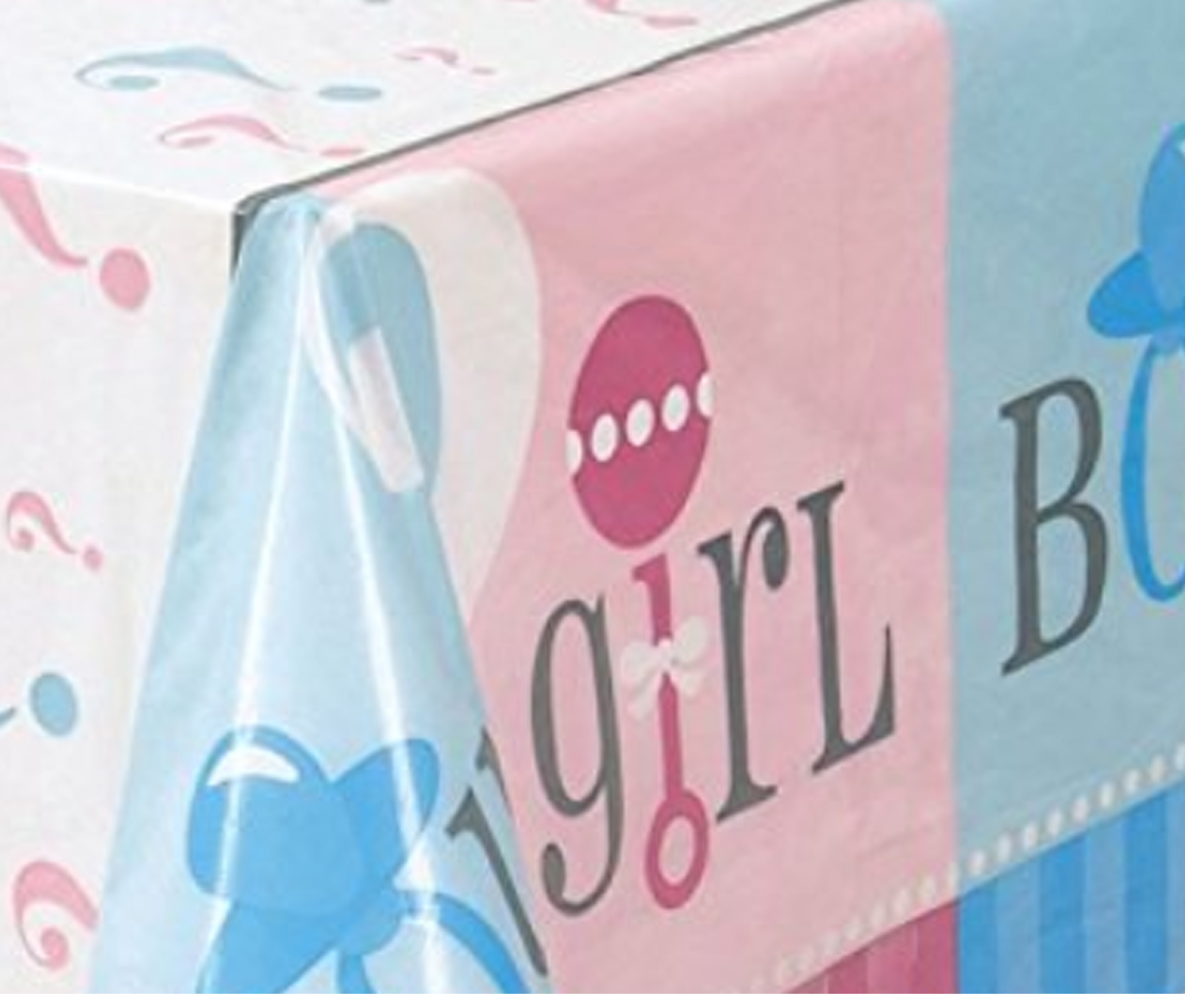 Gender Reveal Plastic Party Tablecloth, 84 x 54in - image 3 of 4