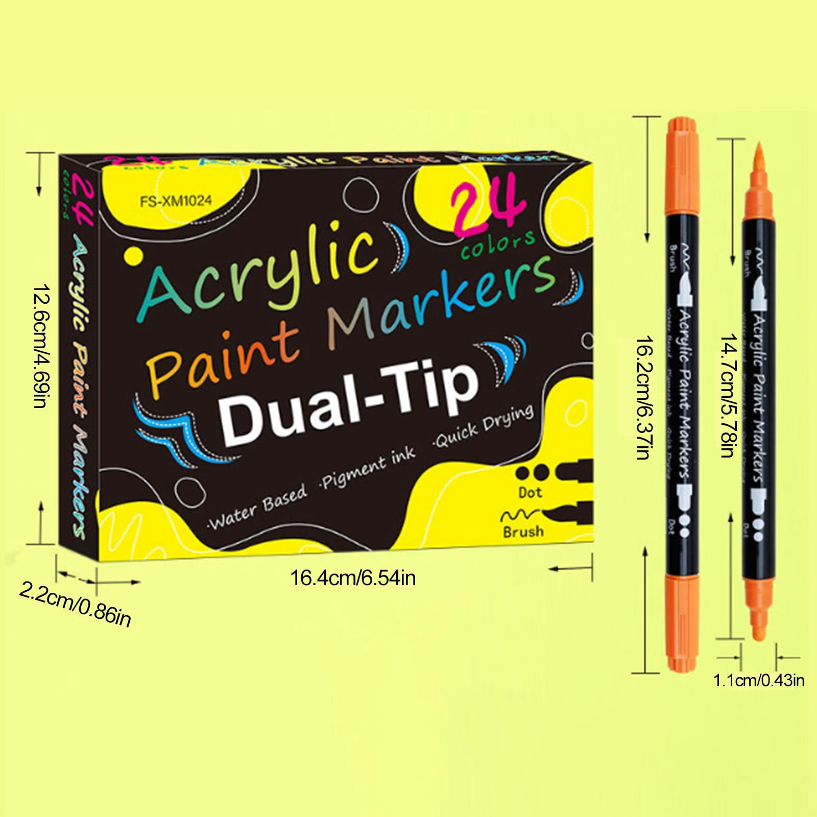 Clearance acrylic markers under $20,Acrylic Paint Colouring Markers Pens 18 Colors Tip Water Marker Pens Set Never Fade And For Rock Painting Glass Paints DIY Craft 1ml. 2PC