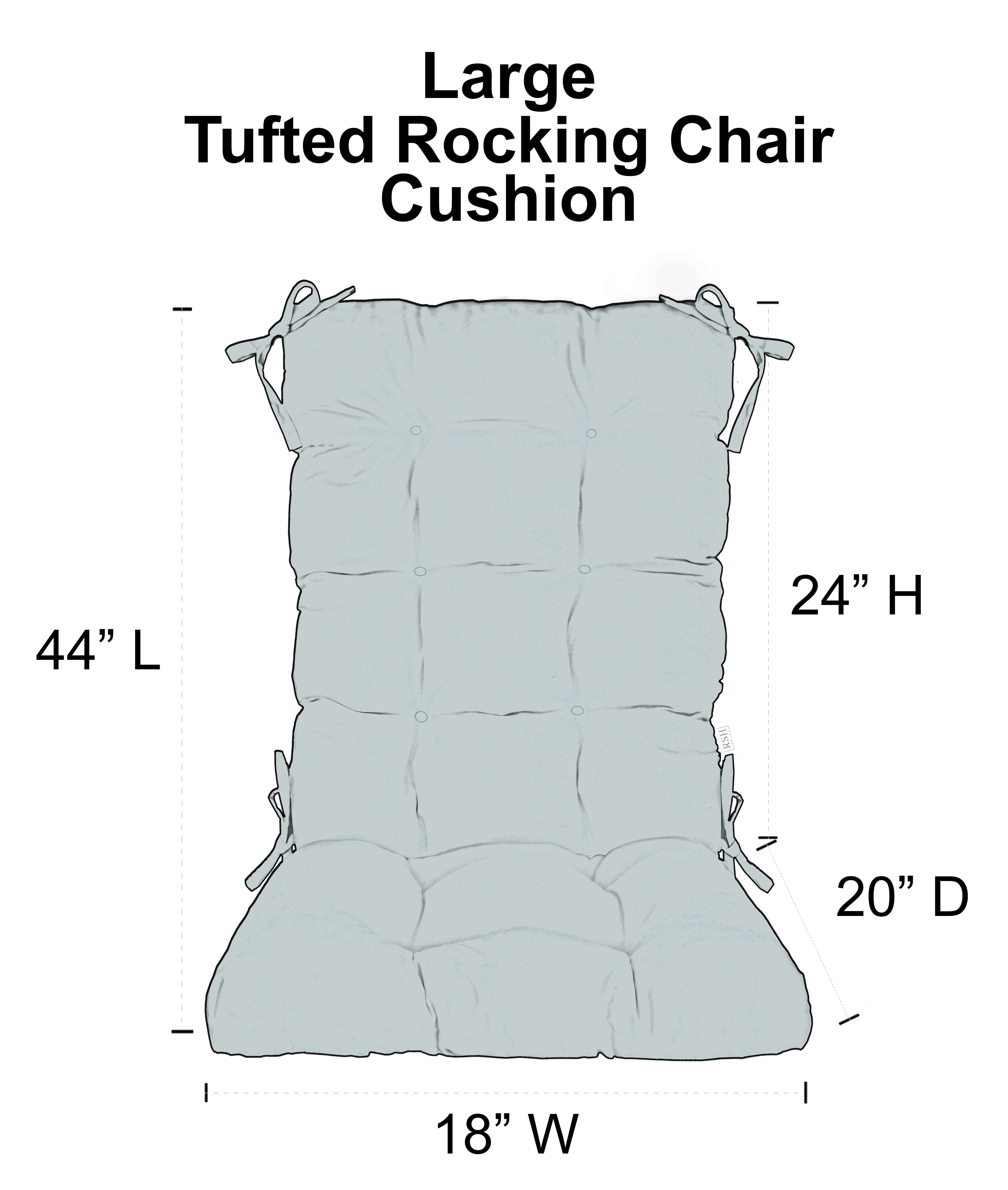 Buffalo Check Black & Cream Rocking Chair Cushions - Latex Foam Fill - Reversible