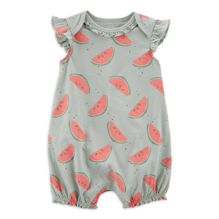 Carters baby girl 2 piece summer fruit print cotton tunic and