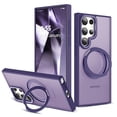 thumbnail image 2 of Dteck Case for Samsung Galaxy S24 Ultra,Magnetic Rubber Case Matte PC Mag-Safe with 360°Rotating Invisible Ring Stand Military Grade Shockproof Back Cover,Purple, 2 of 8