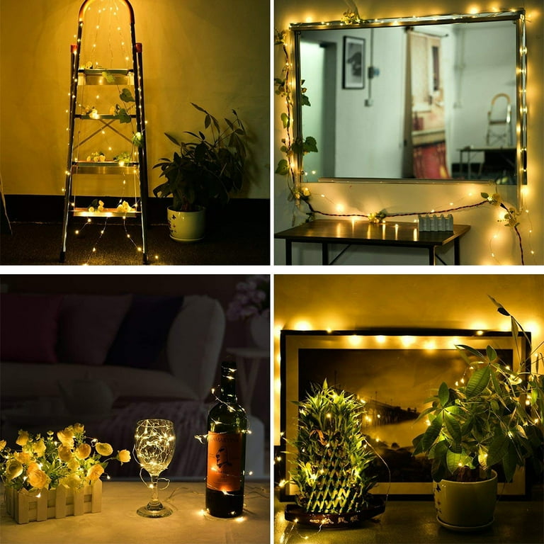 Clearance Deals 2022 Dvkptbk Room Decor Home Decor 3m30 LED Submersible Waterproof Fairy Light Copper Wire String Lights Base Lamp Yellow Bathroom