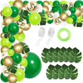 thumbnail image 1 of Jungle Party Balloon Garland Gold Green Balloon Arch Kit Decoraciones de fiesta temáticas tropicales con hojas de palma artificiales para animales salvajes One Birthday Party Baby Shower Supplies JAMW Sencillez, 1 of 5