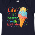 thumbnail image 4 of Inktastic Life is Better with Sprinkles Ice Cream Lover Boys or Girls Baby Bodysuit, 4 of 5
