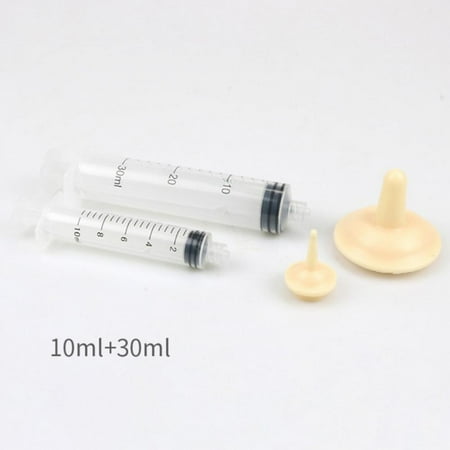 

Pet Oral Syringe for Milk Medicine Nursing Newborn Pet Feeding Tool for Kitten Puppy Milk Syringe Dog Cat Puppy Feeder Kit 2pcs Set with Pacifiers