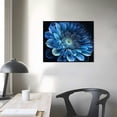 thumbnail image 3 of ONETECH  - Bathroom Wall Art Blue Canvas Flower for Modern Home Living Room Bedroom Office Dining Room Printed Decorative Picture with Frame Hanging, 3 of 4