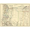 thumbnail image 2 of USGLO 32x26 Gold Ornate Wood Framed with Double Matting Museum Art Print Titled - Oregon - USGLO 1866, 2 of 4