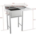 thumbnail image 3 of Accreate Freestanding Commercial Sink Workstation Stainless Steel 1 Compartment Prep & Utility Sink with Legs for Garden Backyard, 3 of 6