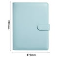 thumbnail image 3 of Aonity A5 Notebook Single Shell， A5 Synthetic Leather Notebook Refillable 6 Ring Notepad Cover with Closure Storage Box for Diy, 3 of 3