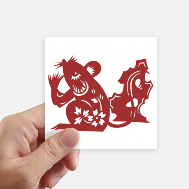 Year Of Rat Animal China Zodiac Pattern Sticker Square Waterproof Stickers Wallpaper Car Decal