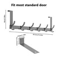 thumbnail image 2 of BUSATIA Bedroom Scratch-Proof Over-the-Door Towel Hook Rack with 6 Dual Coat Hooks, Gray, 2 of 7