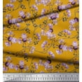 thumbnail image 3 of Soimoi Polyester Crepe Fabric Leaves & Peony Floral Decor Fabric Printed Yard 52 Inch Wide, 3 of 3