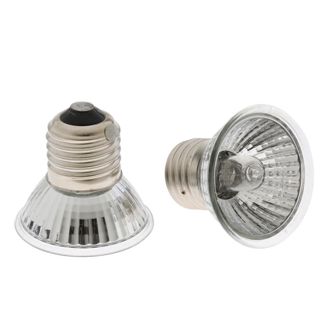 2 PCS Lámpara de sol completo Zulema Calentador para Bird Chick Turtle 50W Bombilla emisora de calor