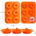 thumbnail image 2 of 3x 6-piece silicone donut baking pan donuts baking pan baking cups baking aid muffin pan, 2 of 4