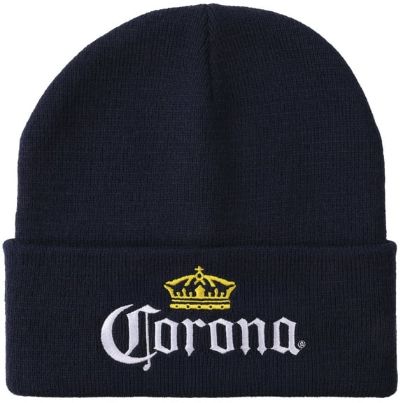 Corona Logo Embroidery On Acrylic Knit Standard Cuff Beanie