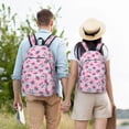thumbnail image 6 of Balery Cherry Strawberry Vintage Canvas Backpack for Men and Women - Large Capacity, Durable Travel Laptop Bag for School, Work, Hiking, and Outdoor Activities, 6 of 7