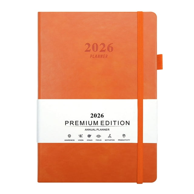 Eoozwa A5 Planner with Strap 2026 Weekly Monthly Schedule Organizer Portable Planning Notepad for Personal Professional Use