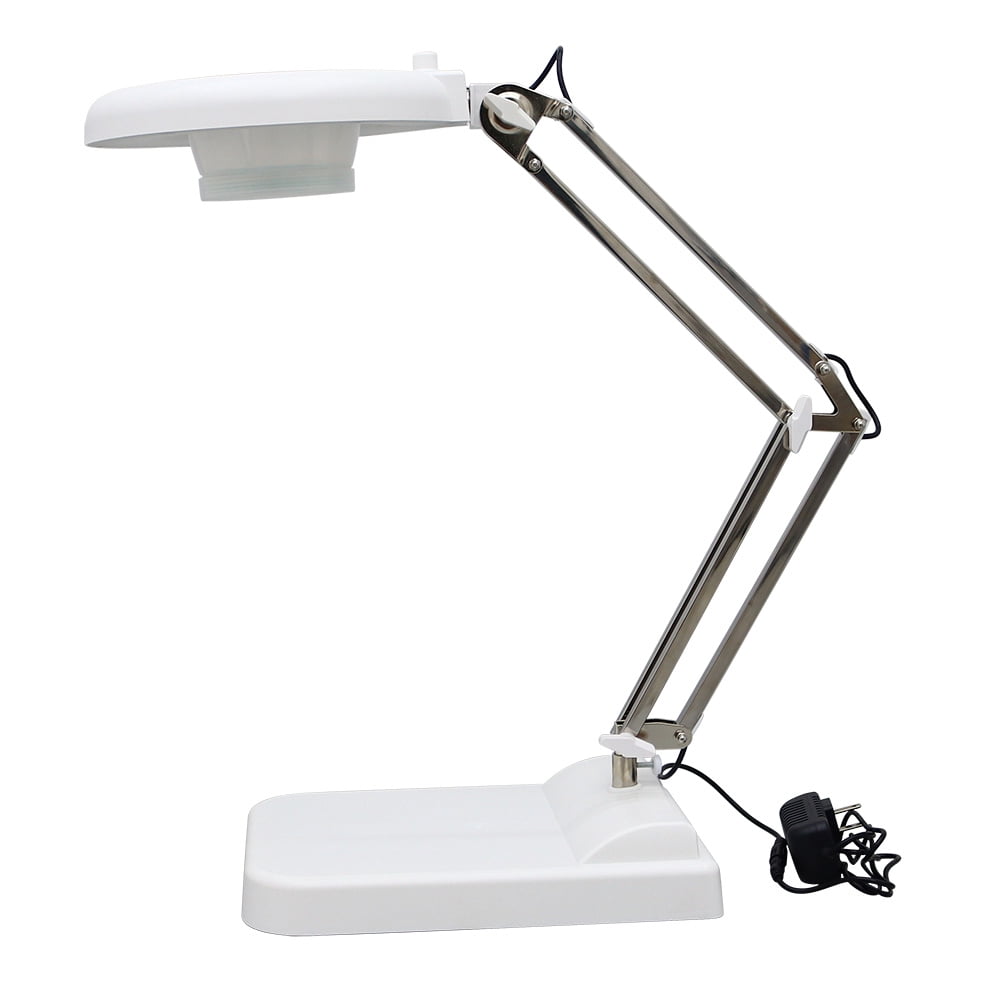 TECHTONGDA 20X 127C Desk Lamps Benchtop Magnifier Lamp Table Lamps White Glass for Reading Working Crafts Workbench