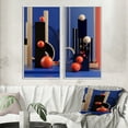 thumbnail image 1 of Designart "Calder's Tribute Geometric Simplicity" Art Mural Moderne Encadré Ensemble de 2 - Toile Encadrée Bleue Moderne pour Décoration de Salon, 1 of 6