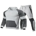 thumbnail image 1 of EIMELI Mens Sweatsuits 2 Piece Hoodie Tracksuit Sets CasualColor Block Jogging Suits for Men, 1 of 4