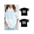 thumbnail image 3 of Rdhnmea Women’s Oversized Jersey Tops Half Sleeve V Neck Loose T-Shirts, 3 of 7